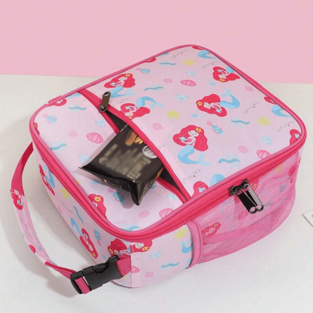 Insulated Lunch Cooler Bag – Pink Mermaid - Mum Made YumLunch bag