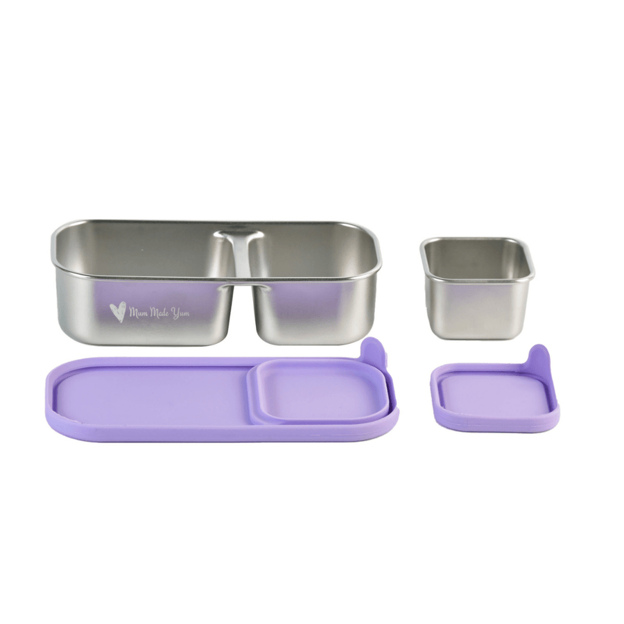 Mighty Minis Stainless Steel Containers – Set of 2 - Lilac - Mum Made Yum