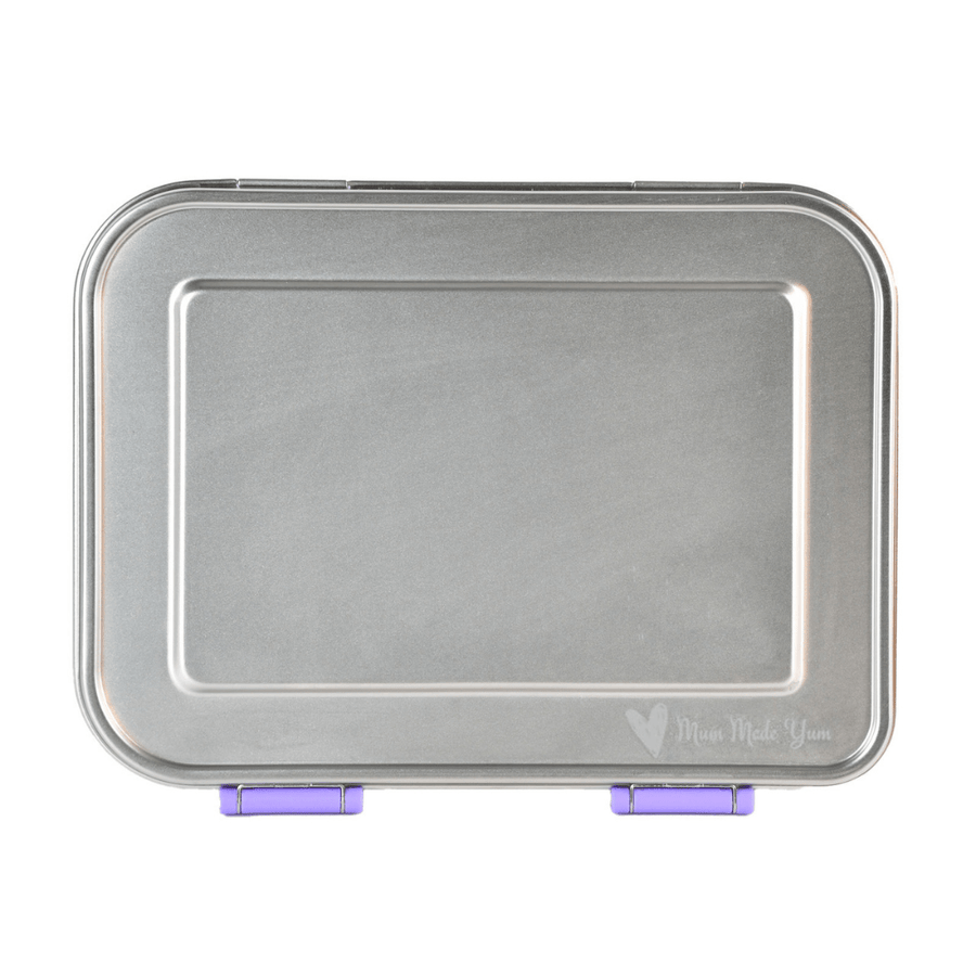 Mighty Stainless Steel 3 - Compartment Lunchbox - Lilac - Mum Made YumLunchbox