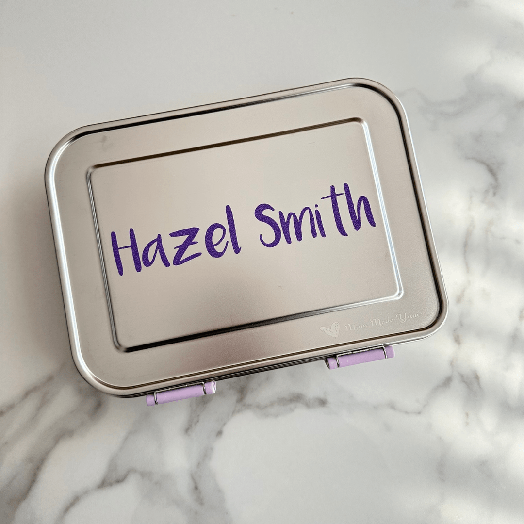 Mighty Stainless Steel 3 - Compartment Lunchbox - Lilac - Mum Made YumLunchbox