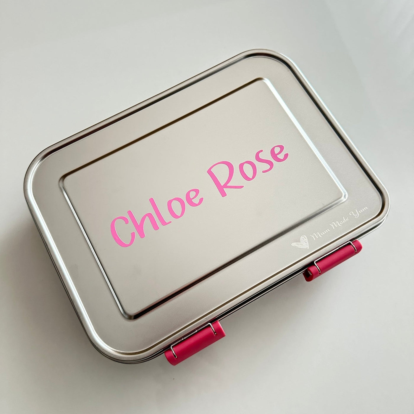 Mighty Stainless Steel 3 - Compartment Lunchbox - Pink - Mum Made Yum