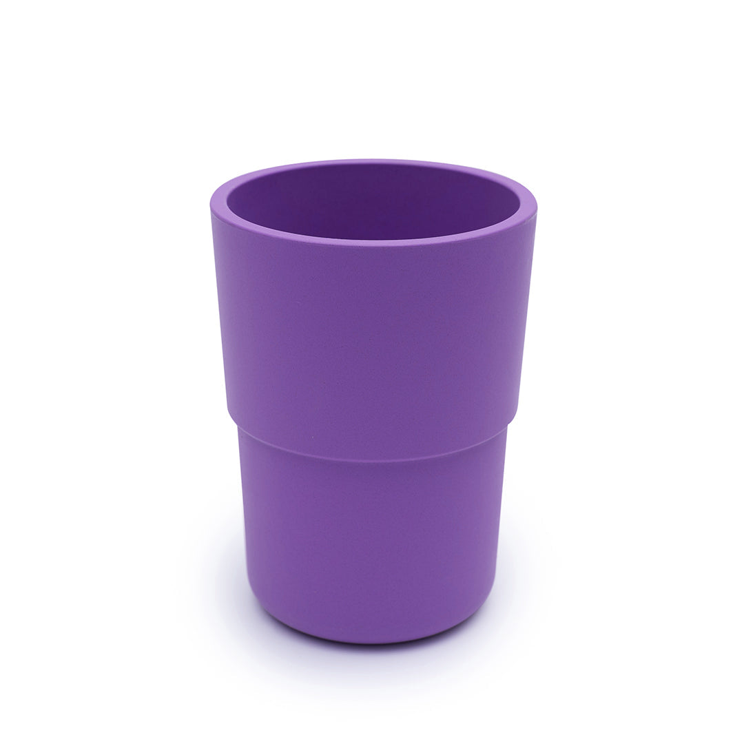 Purple cup on a white background