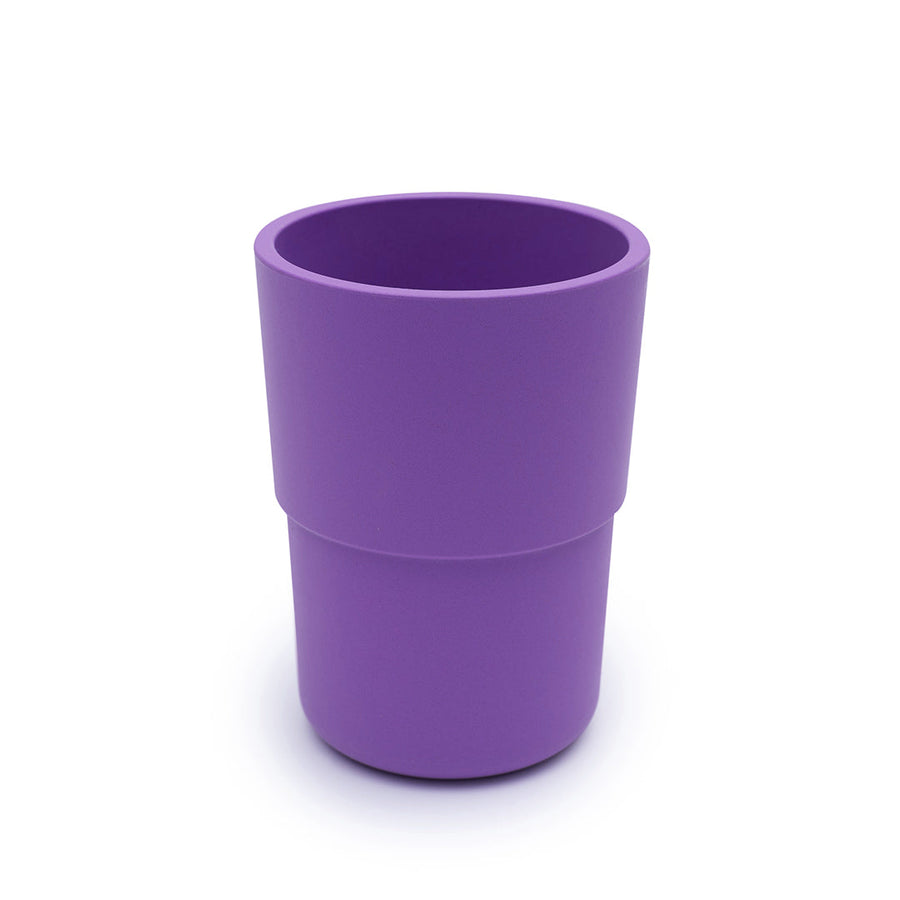 Purple cup on a white background