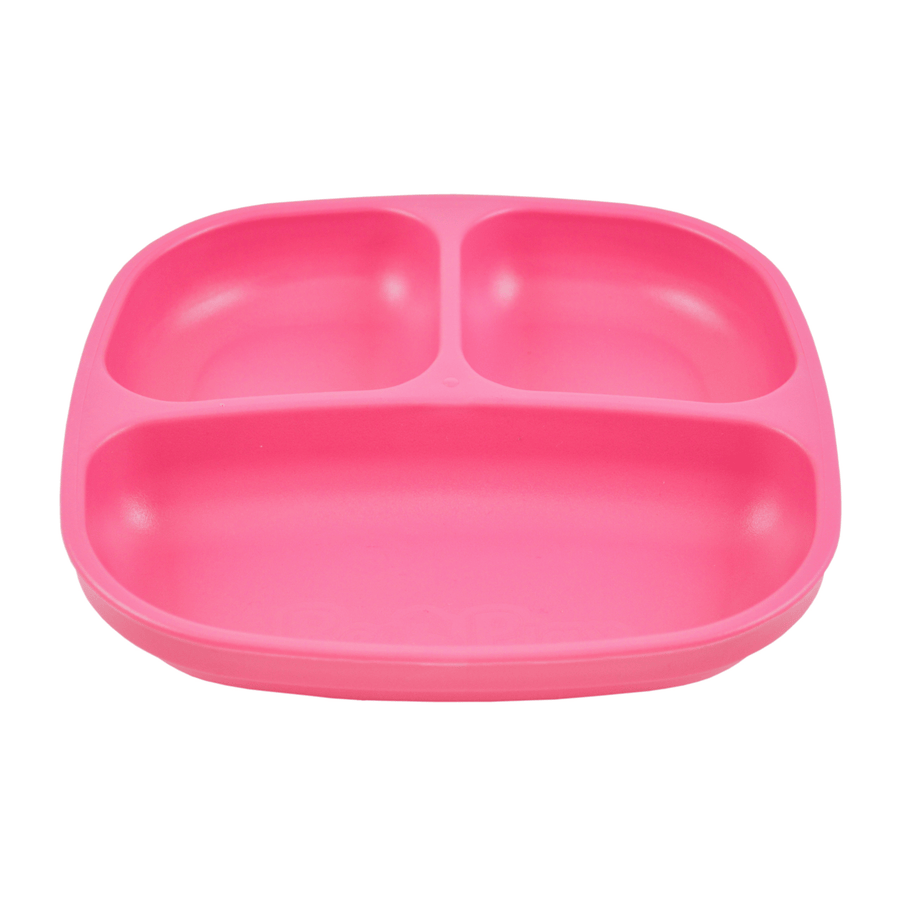 RePlay Recycled Divided Plate - Bright Pink - Mum Made YumBaby Tableware