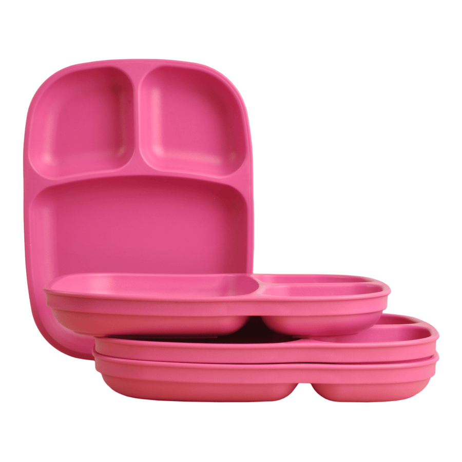RePlay Recycled Divided Tray Plate - Pink - Mum Made YumBaby Tableware