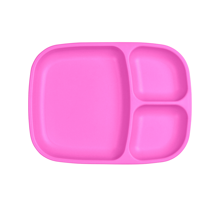 RePlay Recycled Divided Tray Plate - Pink - Mum Made YumBaby Tableware