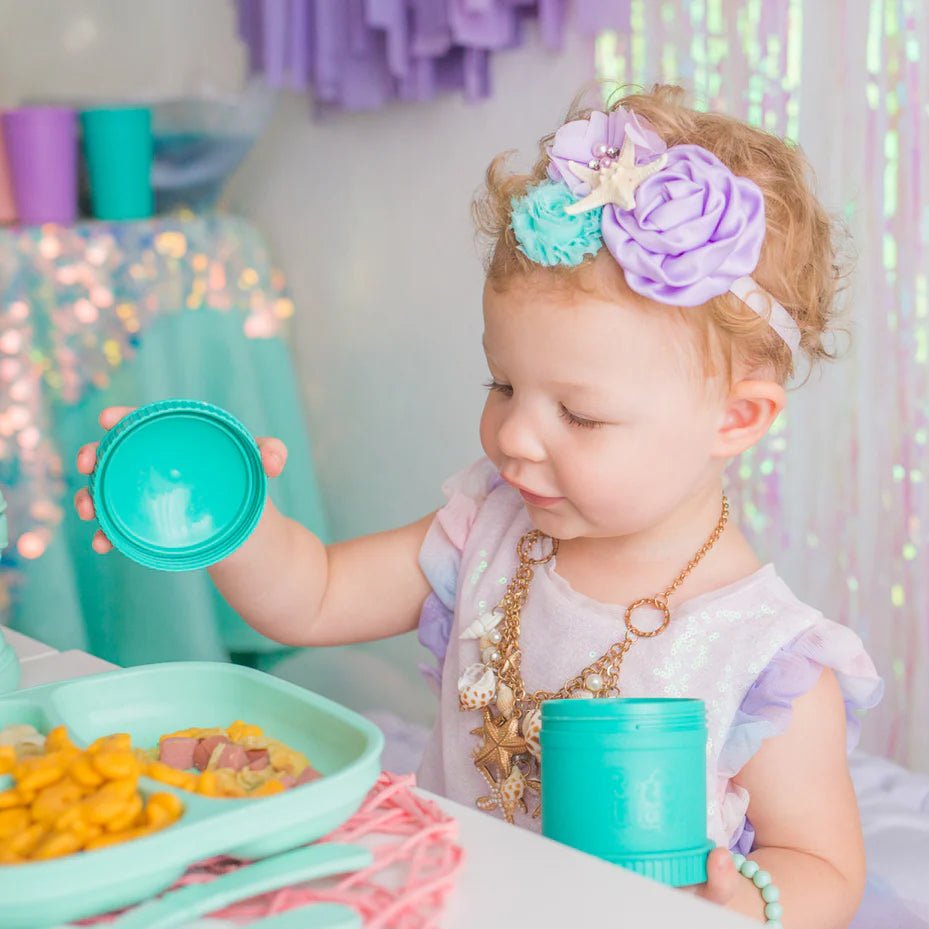 RePlay Recycled Snack Stack (2 Pods) - Aqua - Mum Made YumBaby Tableware