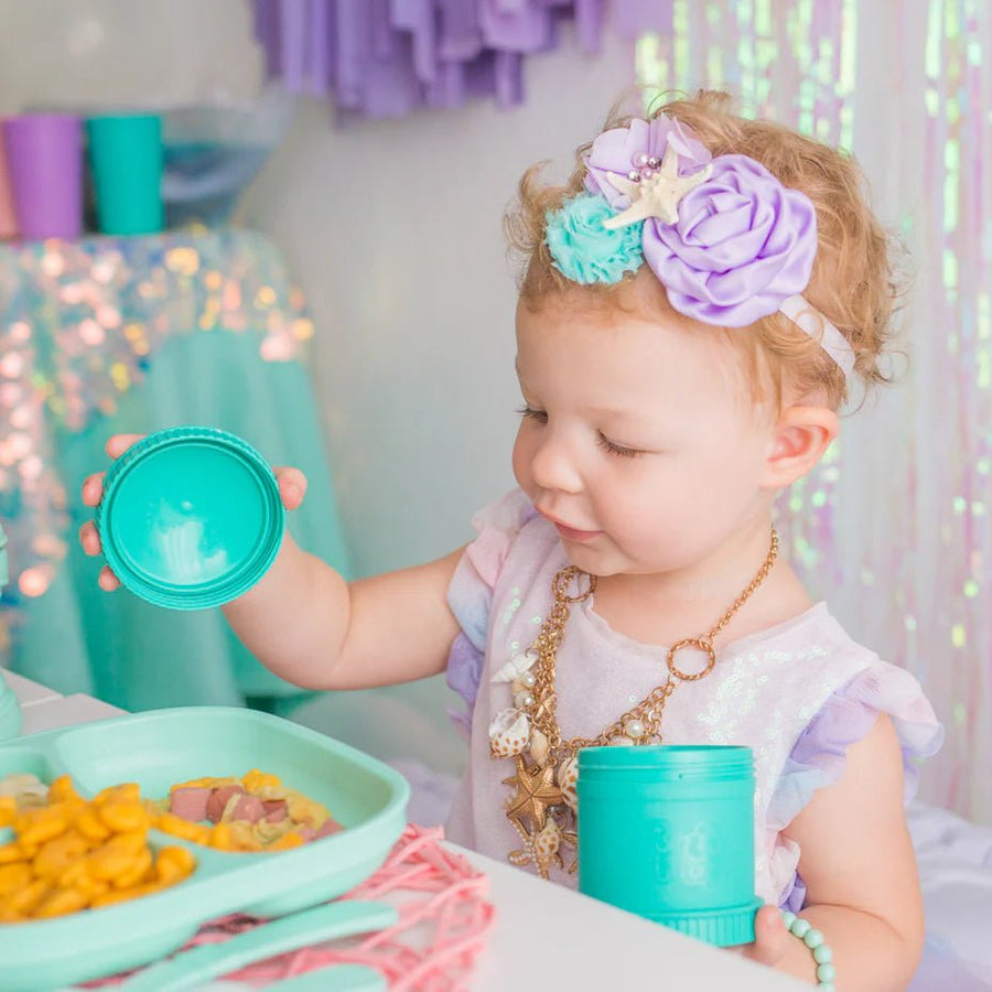 RePlay Recycled Snack Stack (2 Pods) - Aqua - Mum Made YumBaby Tableware