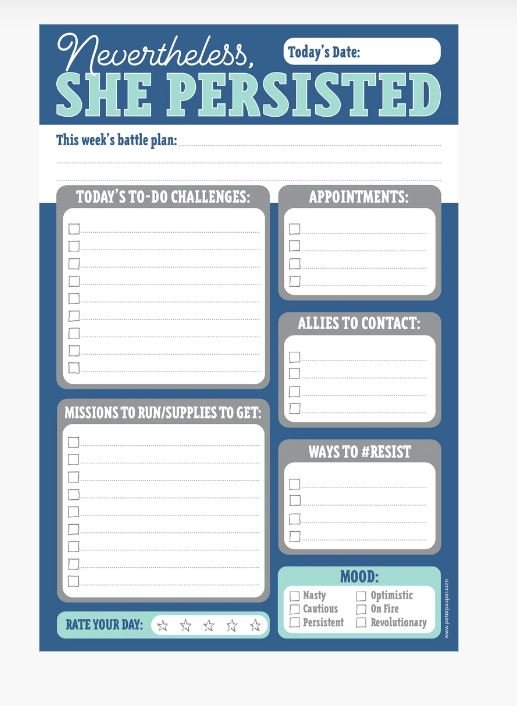 "She Persisted" To - Do List Note Pad - 60 Sheets - Mum Made YumAccessories