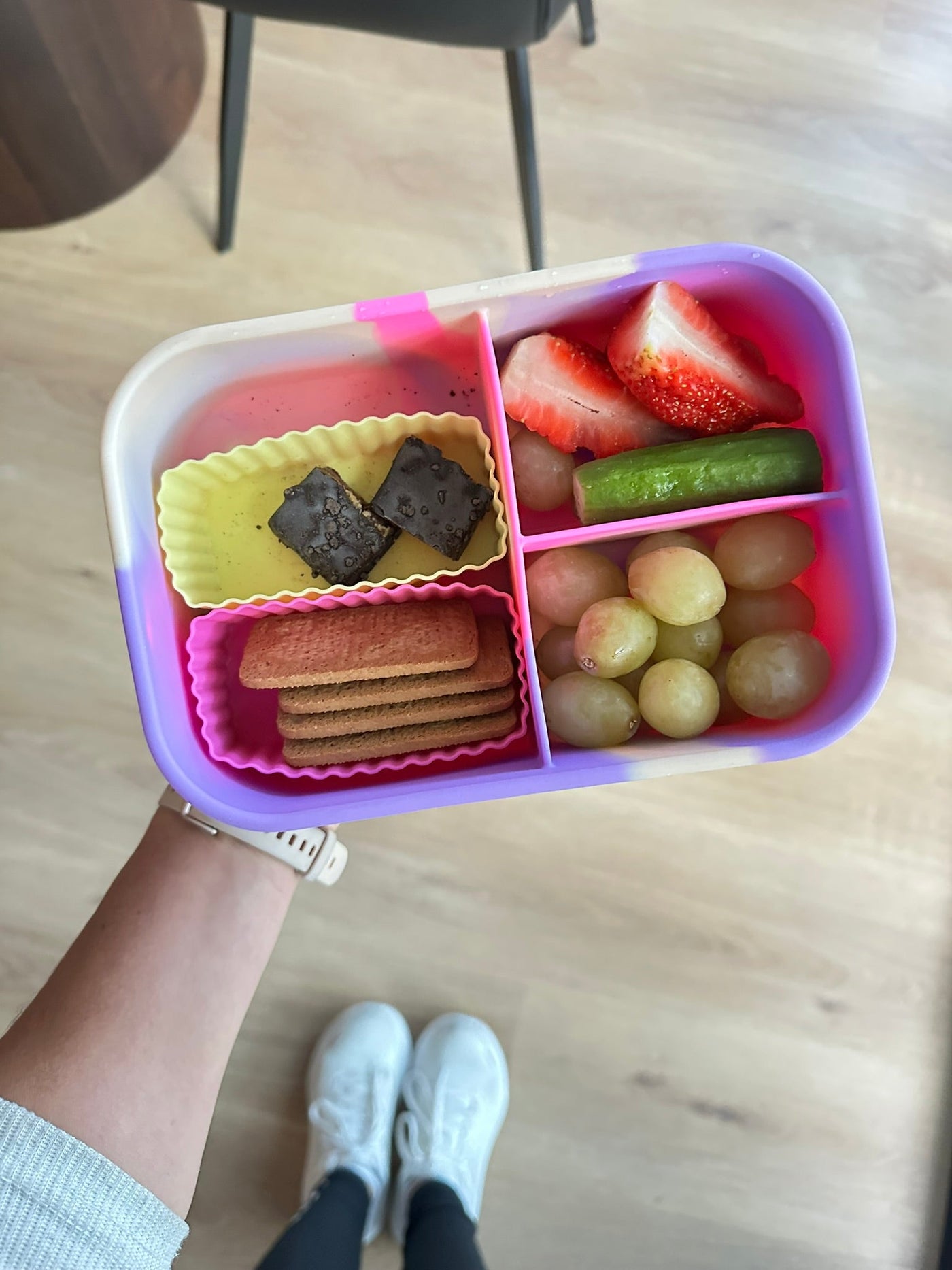 Silicone Bento Lunchbox - Blue Swirl - Mum Made YumLunchbox