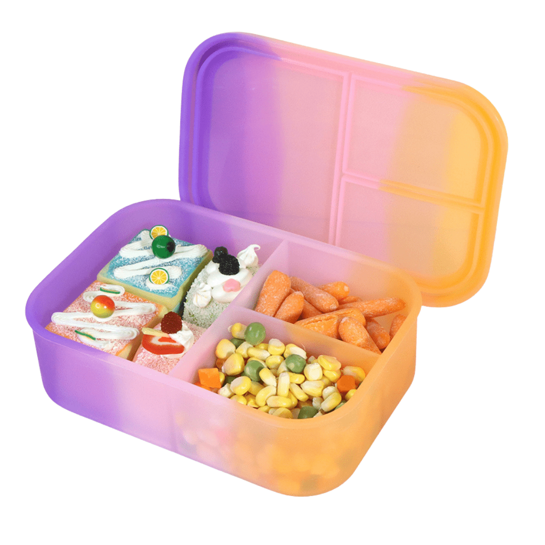 Silicone Bento Lunchbox - Pink Sunrise - Mum Made YumLunchbox