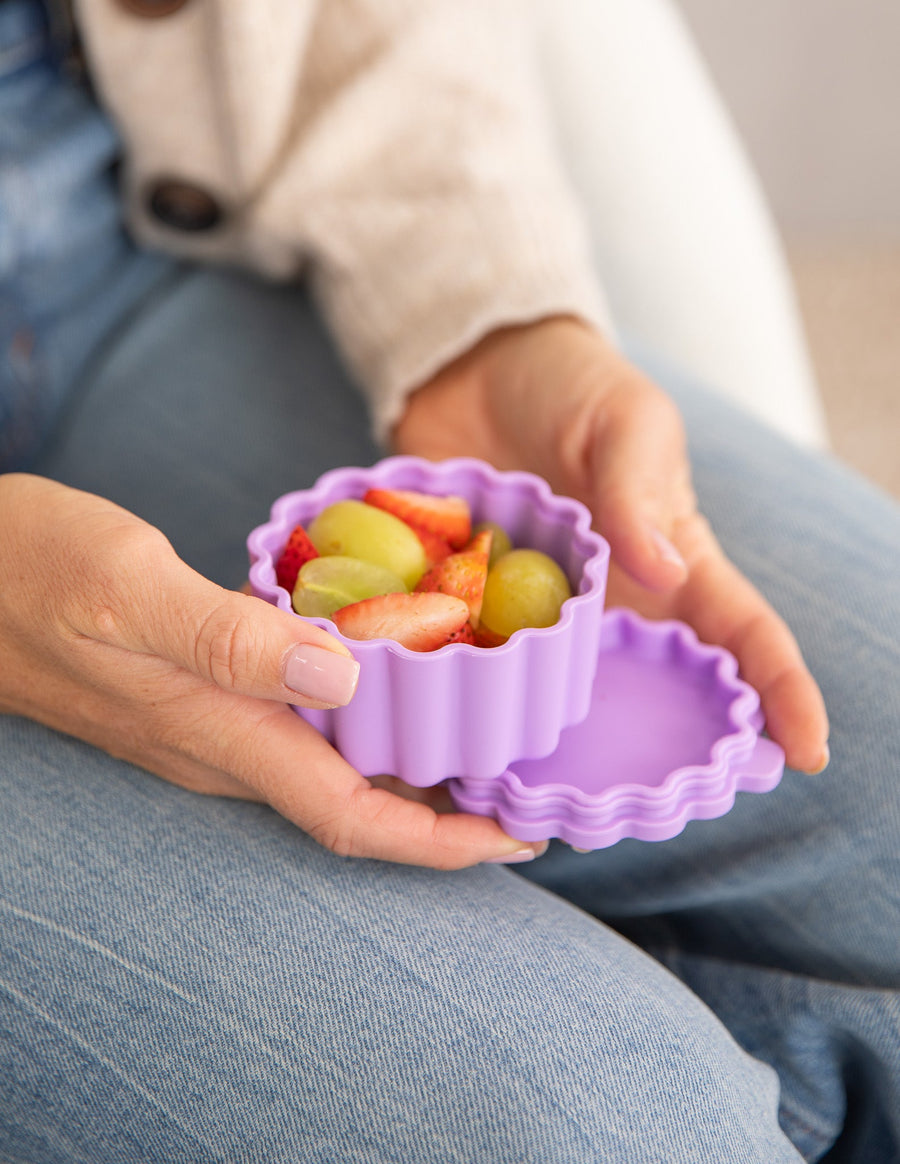 Silicone Scallop Tub - Dusk Purple - Mum Made YumAccessories