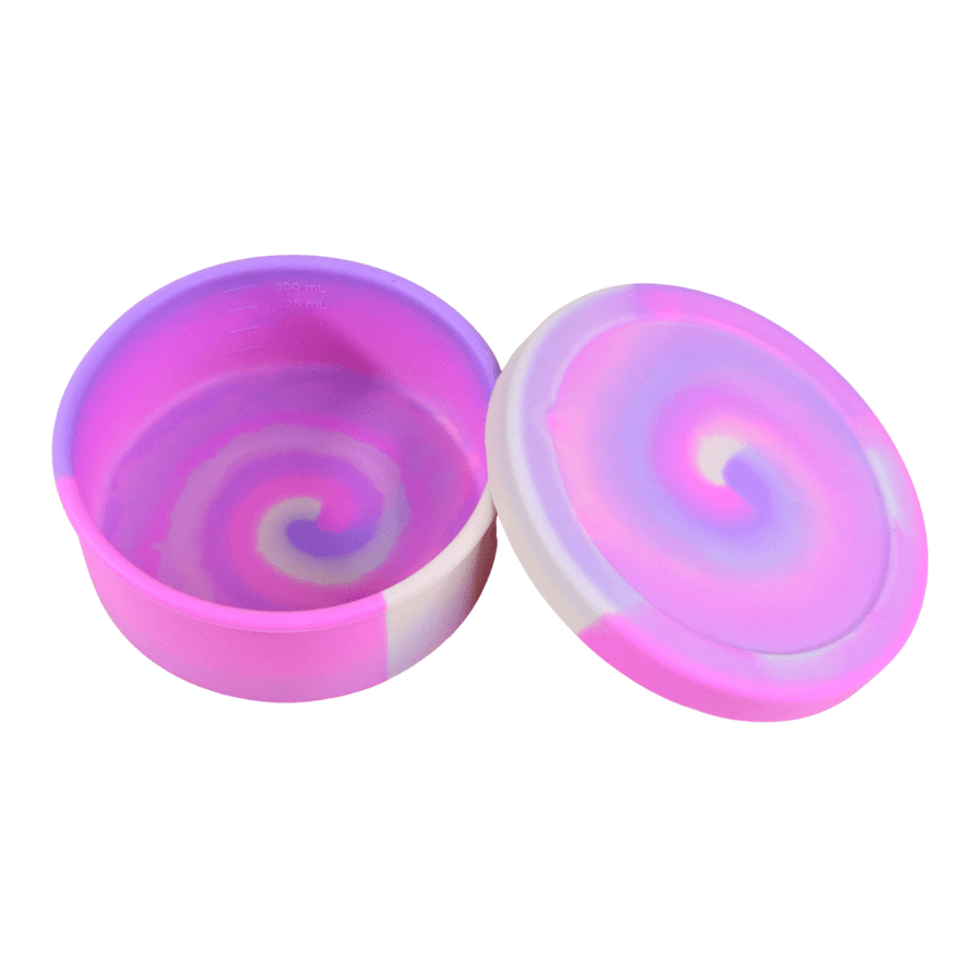 Silicone Snack Pot - Pink Swirl - Mum Made YumLunchbox