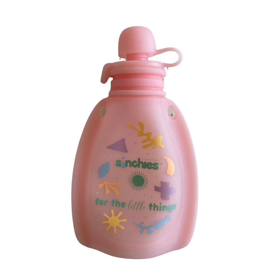 Sinchies 120ml Reusable Food Squeezy - Pack: 2 - Pink Pastel - Mum Made YumLunchbox