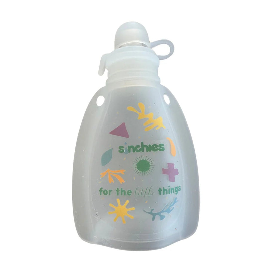 Sinchies 120ml Reusable Food Squeezy - Pack: 2 - White Pastel - Mum Made YumLunchbox