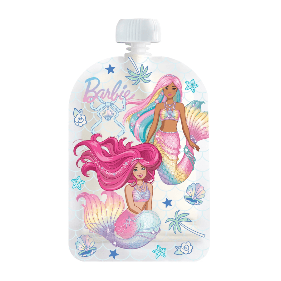Sinchies 150ml Reusable Food Pouches - Barbie Mermaid Magic - Pack: 5 - Mum Made YumLunchbox
