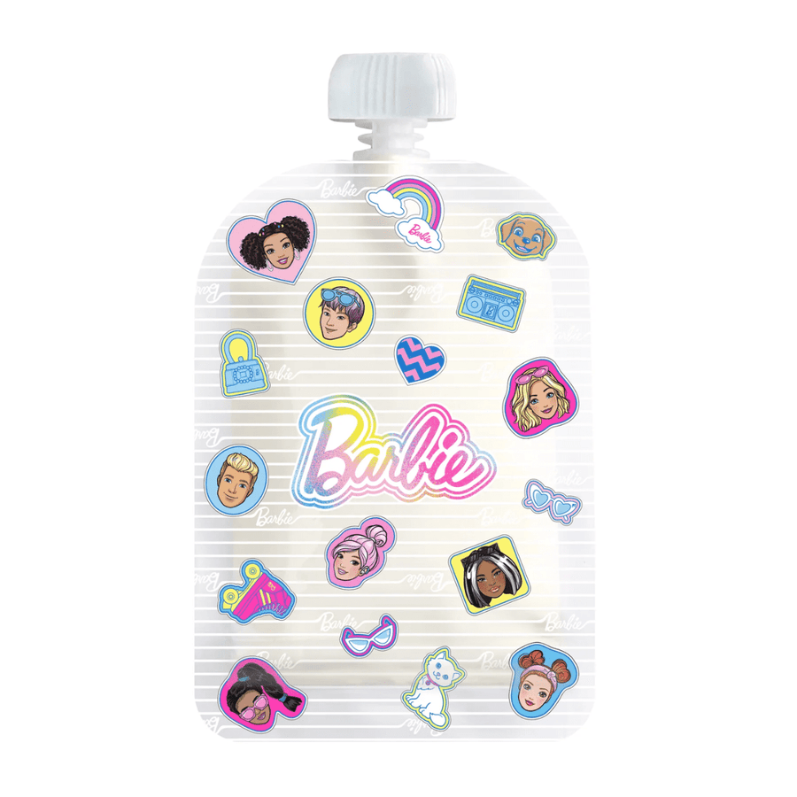 Sinchies 150ml Reusable Food Pouches - Team Barbie - Pack: 5 - Mum Made YumLunchbox