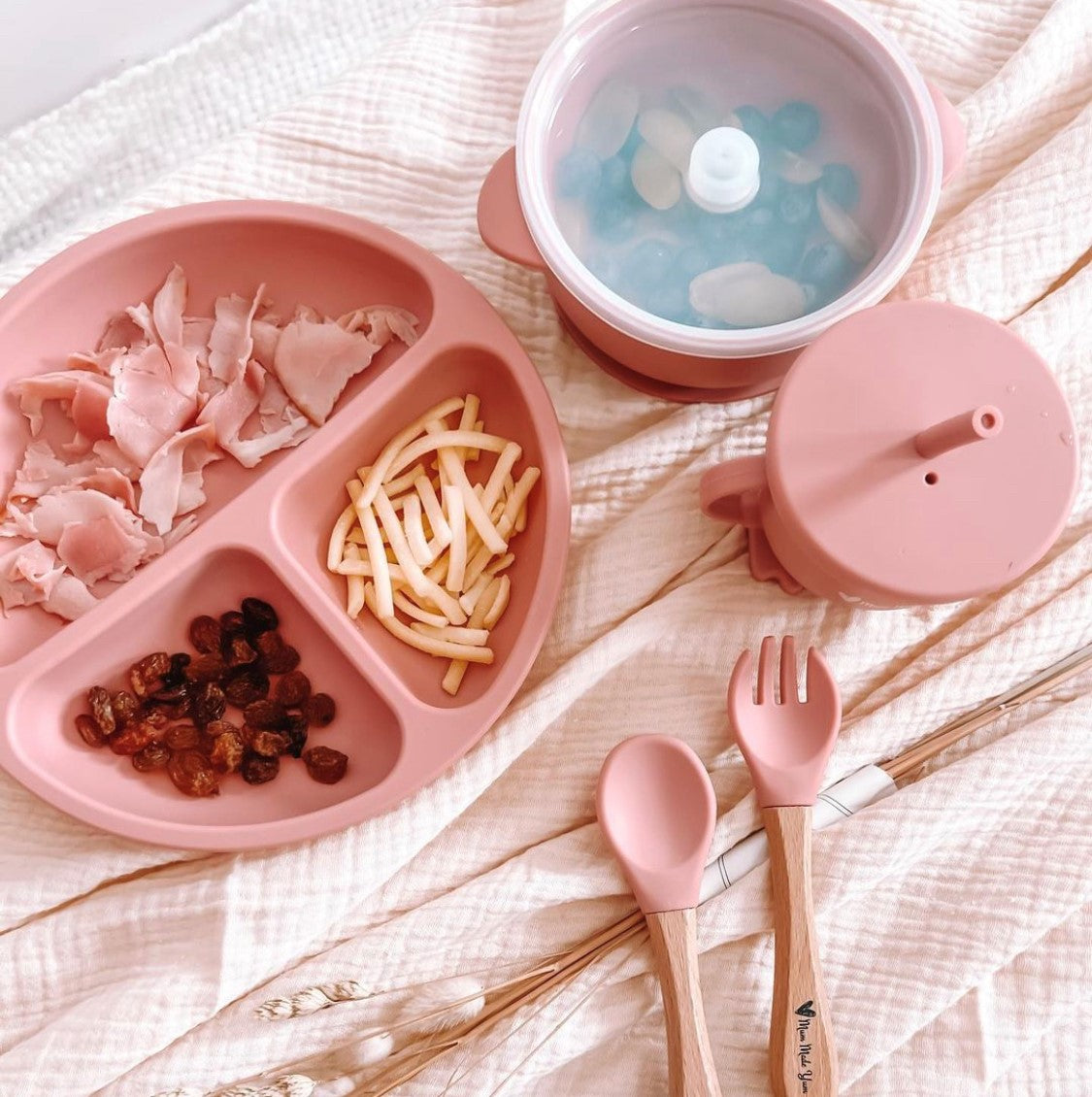 Silicone Plate Stacking Divided Baby Toddler Plate