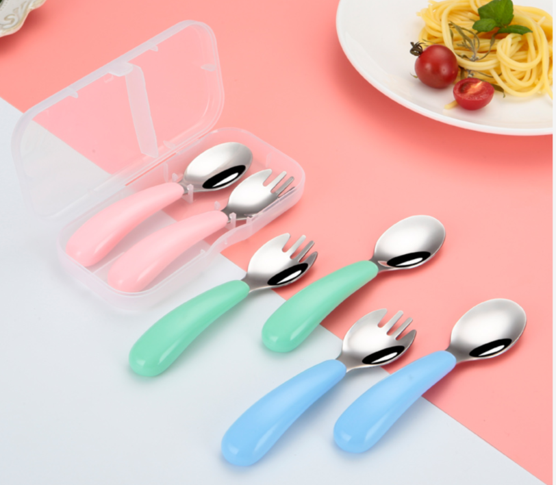Spoon & Fork Kids Cutlery Set - Blue