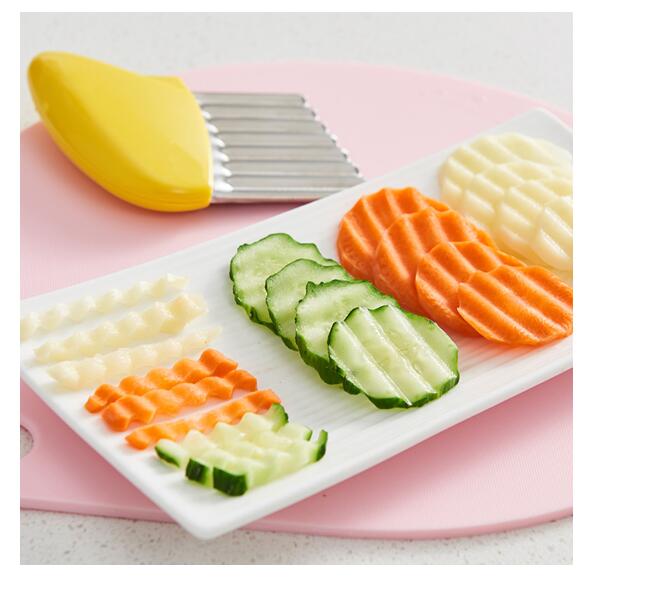Fruit Vegetable Crinkle Cutter Chips yellow