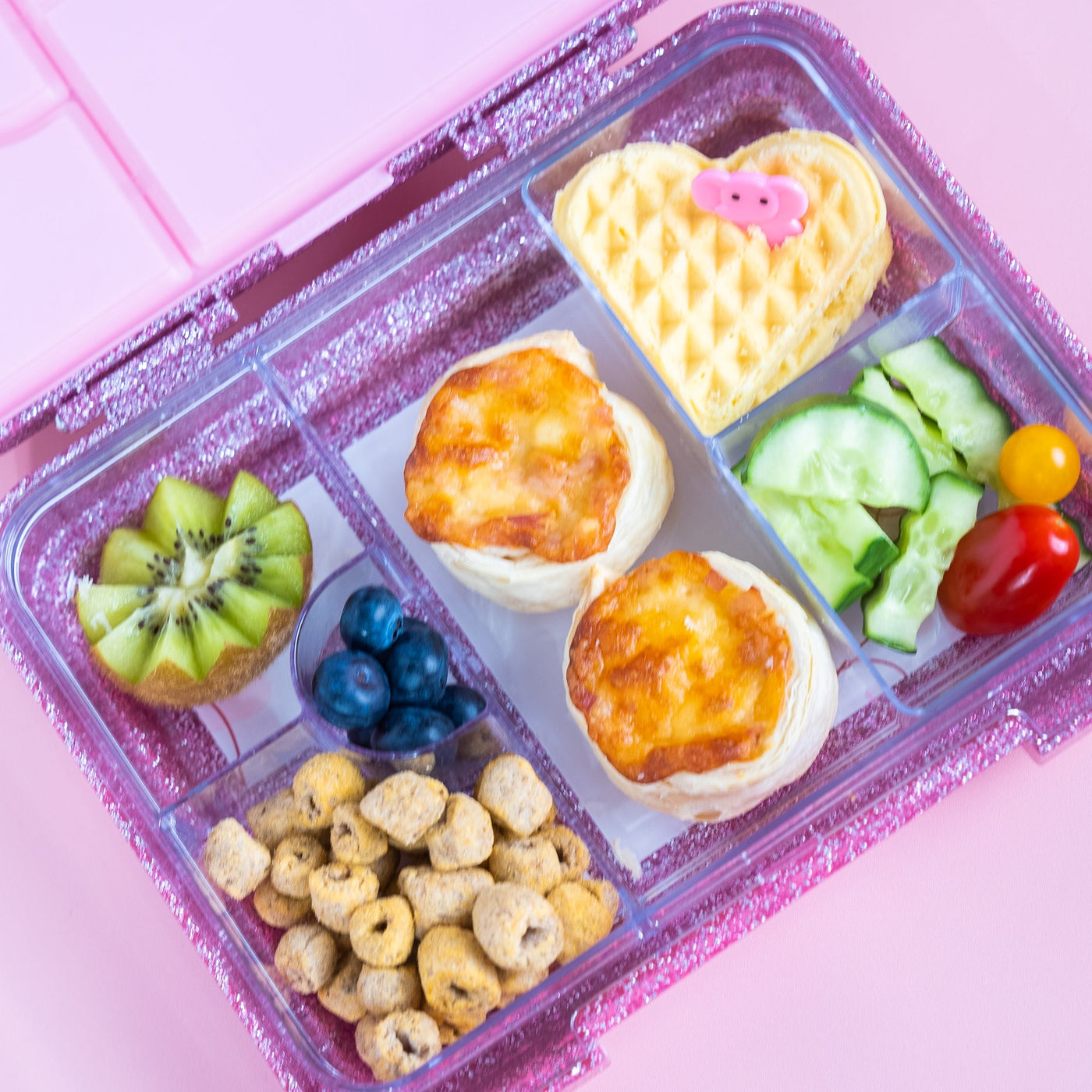 Bento Lunchbox (Large) - Sparkle Pink