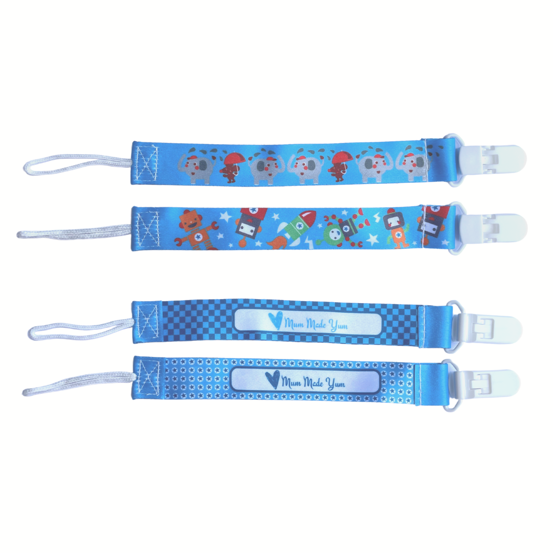 Baby Dummy Pacifier Clips-Blue
