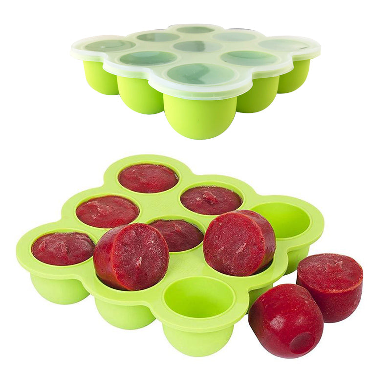 Silicone Freeze & Bake Pods (+ Lid) - Baby Food Tray