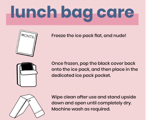 MontiiCo Large Insulated Lunch Bag - Petals