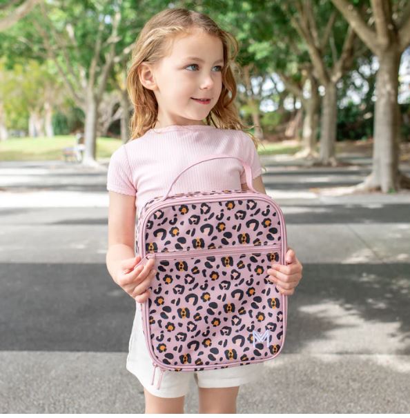 MontiiCo Large Insulated Lunch Bag - Blossom Leopard