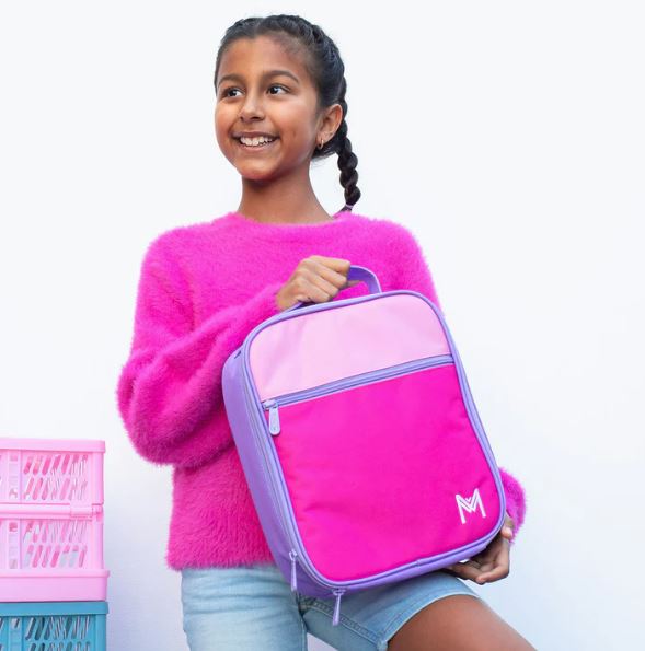 MontiiCo Large Insulated Lunch Bag - Pink