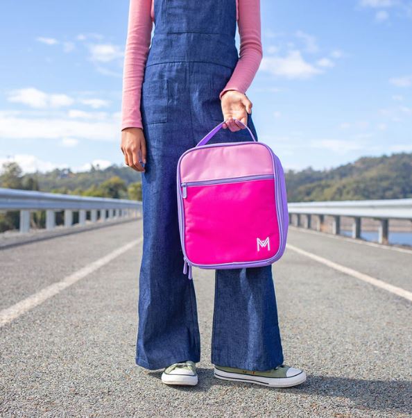 MontiiCo Large Insulated Lunch Bag - Pink