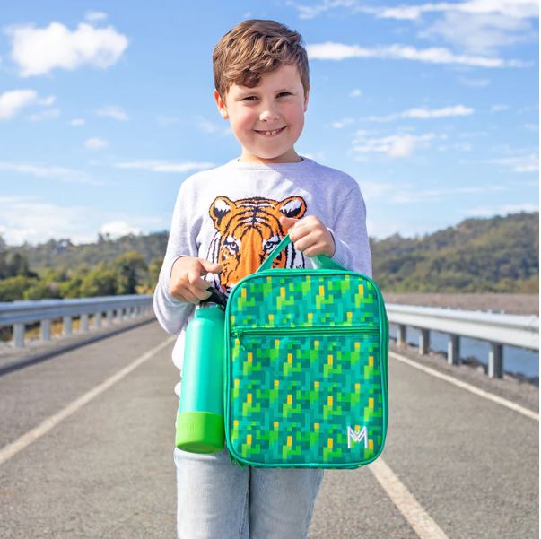 MontiiCo Large Insulated Lunch Bag - Pixels