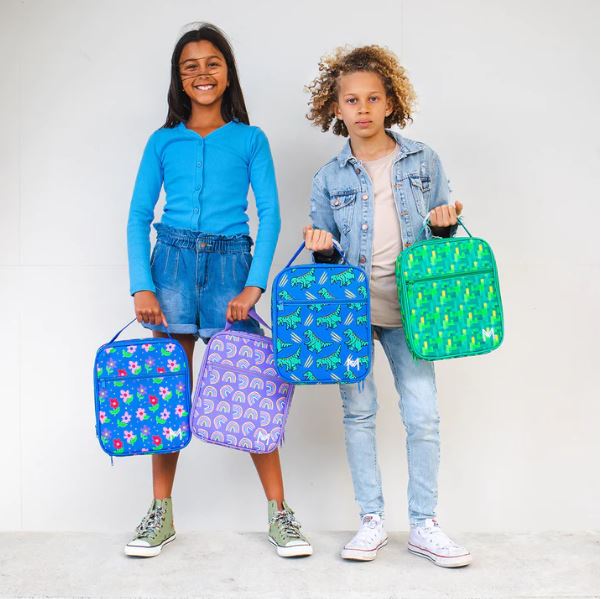 MontiiCo Large Insulated Lunch Bag - Pixels