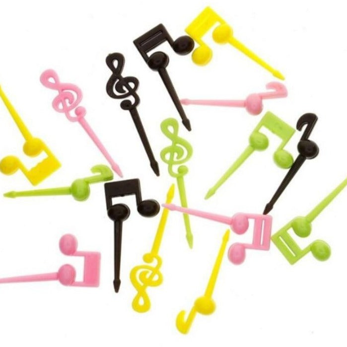 Food Picks - Musical Notes (16 Pieces)