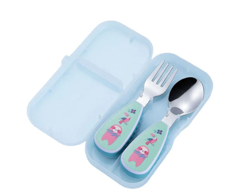 Spoon & Fork Kids Cutlery Set - Pelican