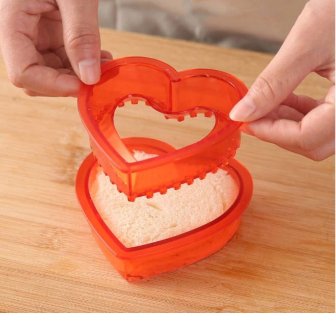 Red Heart Sandwich Cutter 2 piece