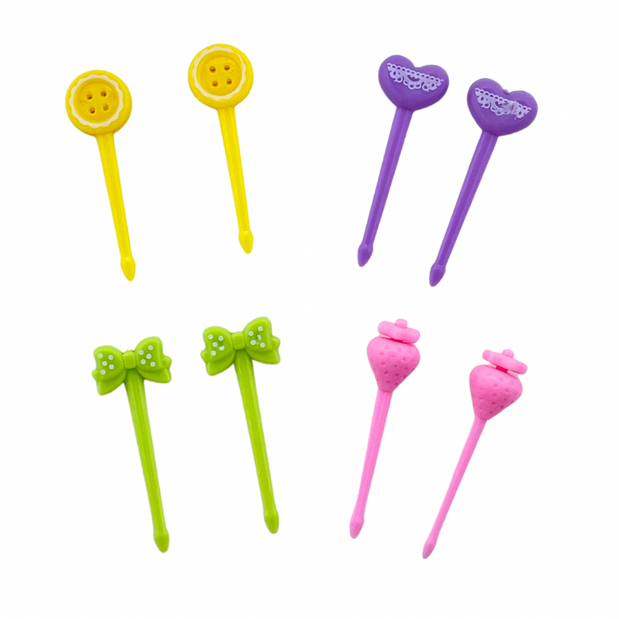 Food Picks - Cute As A Button (8 Pieces)